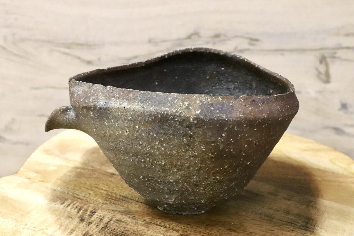 GMJO27○千代市陶房 清水万佐年 丹波焼 片口 伝統工芸 丹波篠山 未使用