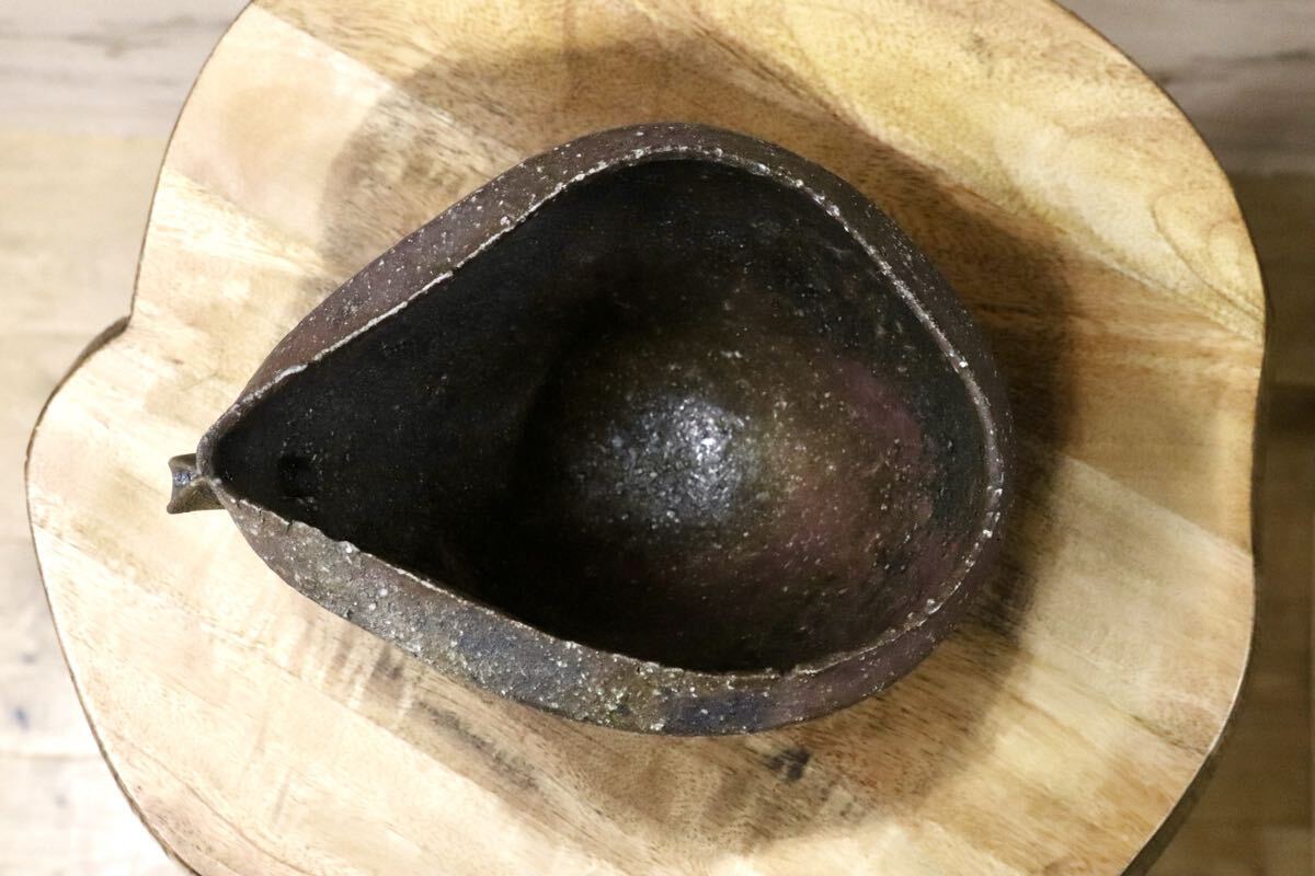 GMJO27○千代市陶房 清水万佐年 丹波焼 片口 伝統工芸 丹波篠山 未使用