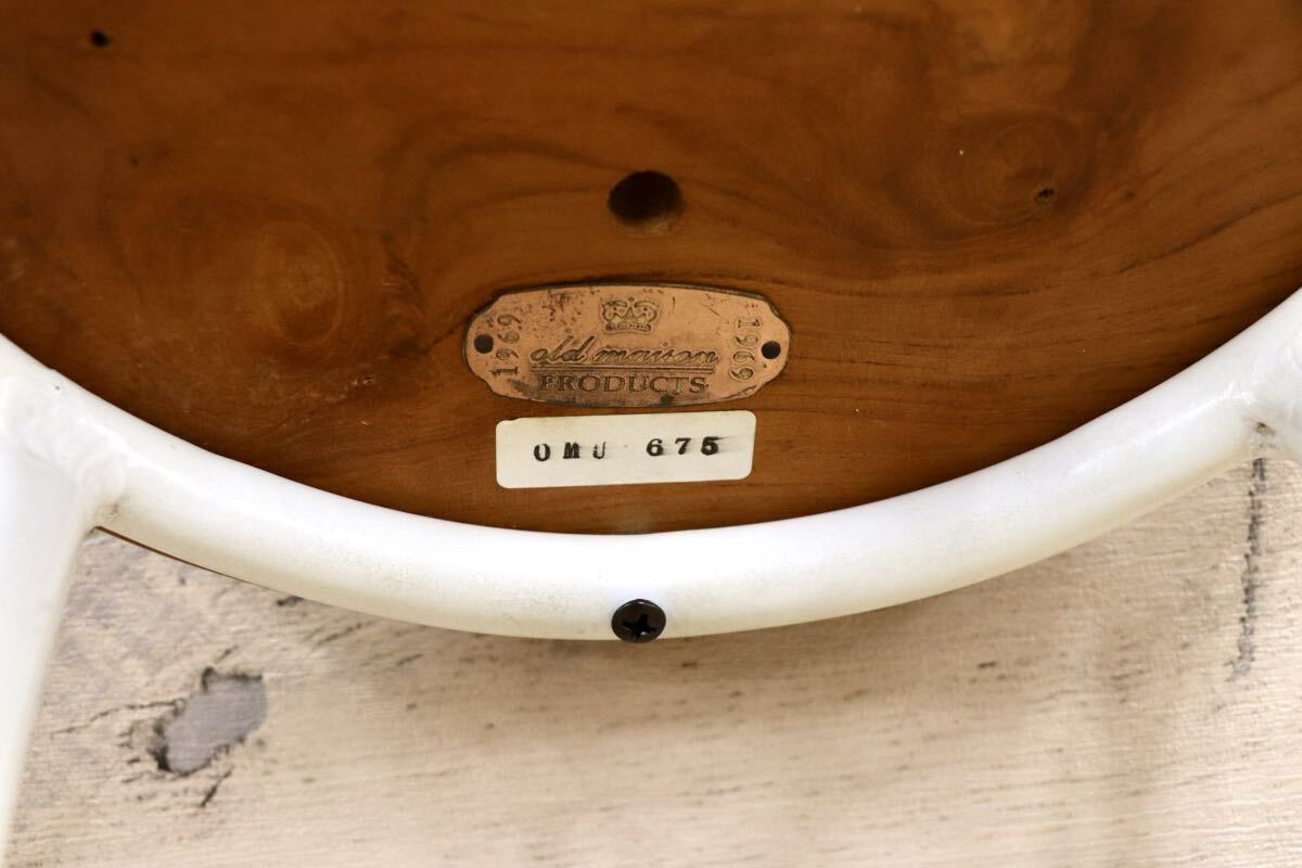 GMJS124I○old maison / オールドメゾン アイアンスツール カウンターチェア ハイスツール チーク無垢材 ヴィンテージ インダストリアル