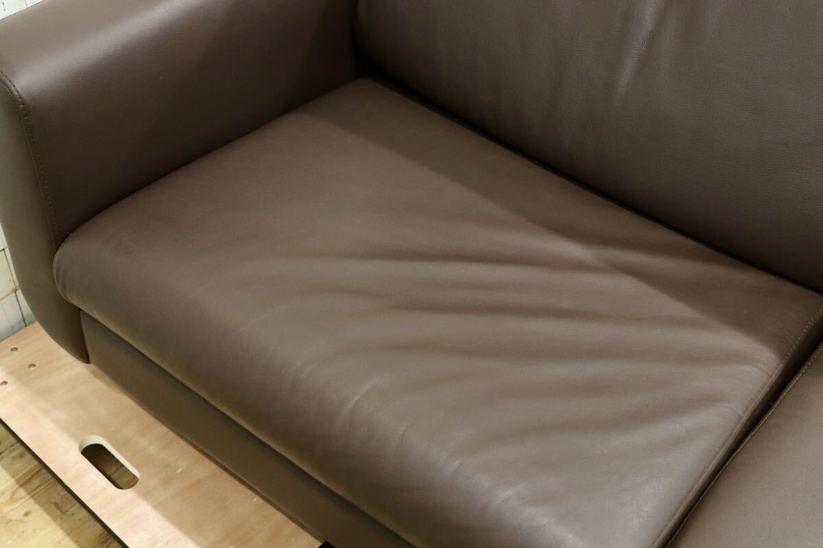 GMJK223○EKORNES / エコーネス Stressless Emma E200 2人掛けソファ パロマレザー ブラウン ノルウェー家具 定価約51.3万円