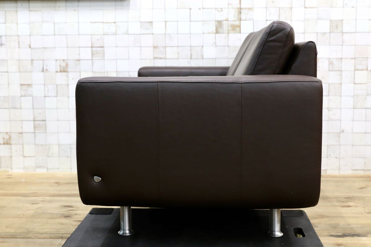 GMJK223○EKORNES / エコーネス Stressless Emma E200 2人掛けソファ パロマレザー ブラウン ノルウェー家具 定価約51.3万円