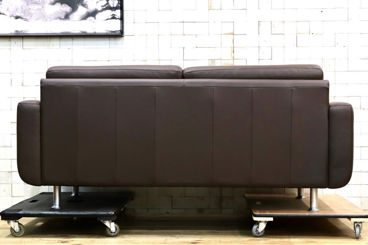 GMJK223○EKORNES / エコーネス Stressless Emma E200 2人掛けソファ パロマレザー ブラウン ノルウェー家具 定価約51.3万円