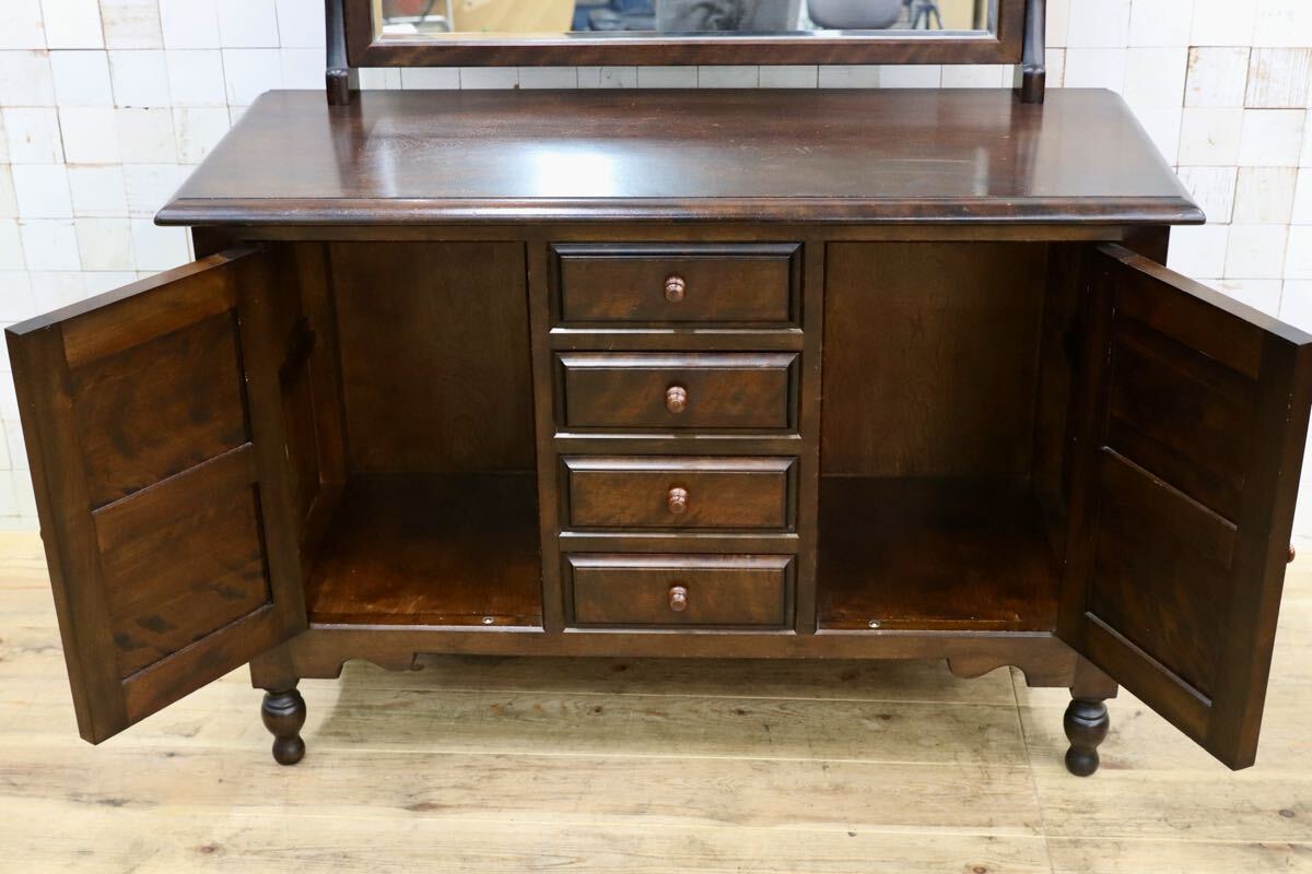 GMJK231C○松本民芸家具 #309型一面鏡 ドレッサー 鏡台 ミズメザクラ 民芸家具 国産家具 アンティーク レトロ 定価約61.1万円 稀少
