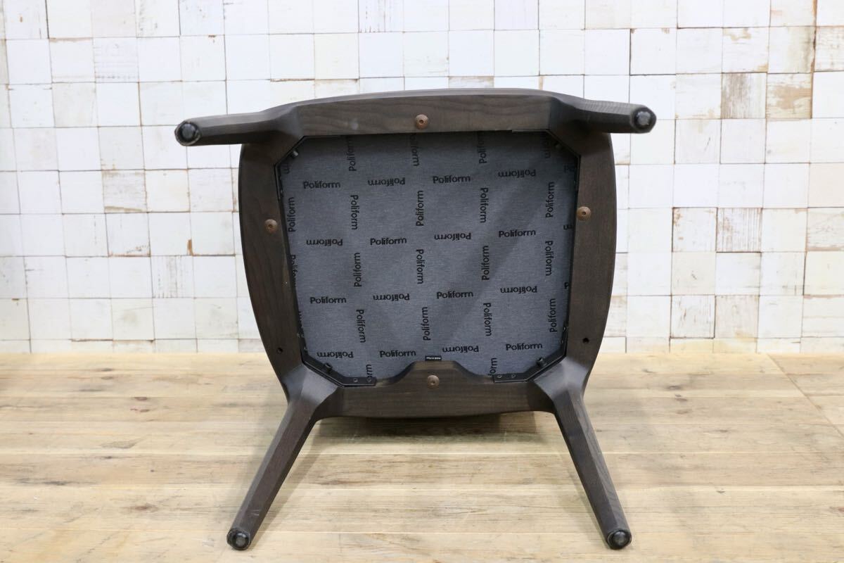 GMJK293A○Poliform / ポリフォーム ACTUS アクタス SOPHIE ソフィー アームチェア ダイニングチェア 椅子 本革 無垢材 イタリア 約35万円