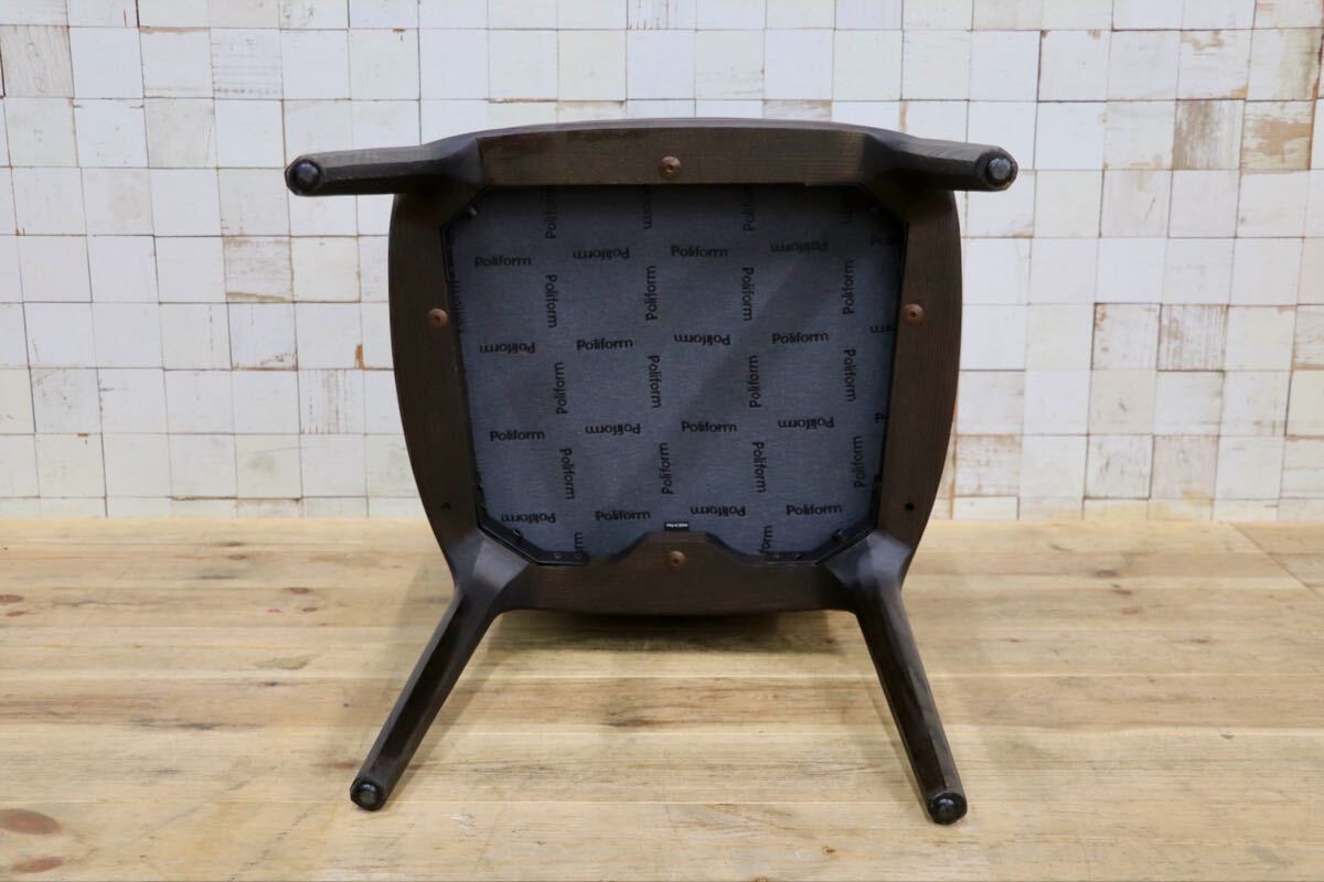 GMJK293E○Poliform / ポリフォーム ACTUS アクタス SOPHIE ソフィー アームチェア ダイニングチェア 椅子 本革 無垢材 イタリア 約35万円