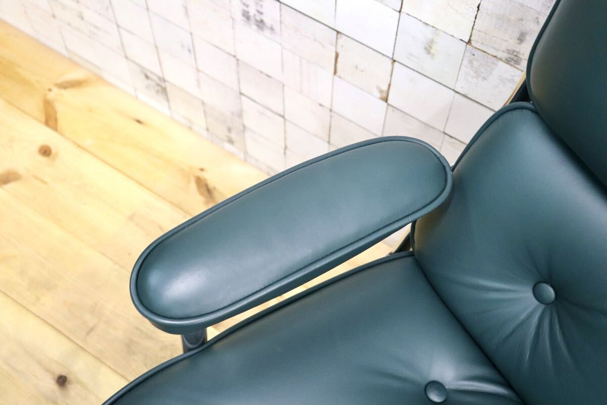 GMJO87Q○Herman Miller / ハーマンミラー イームズ エグゼクティブチェア タイムライフチェア 本革 グリーン チャールズ＆レイ 定価約95万