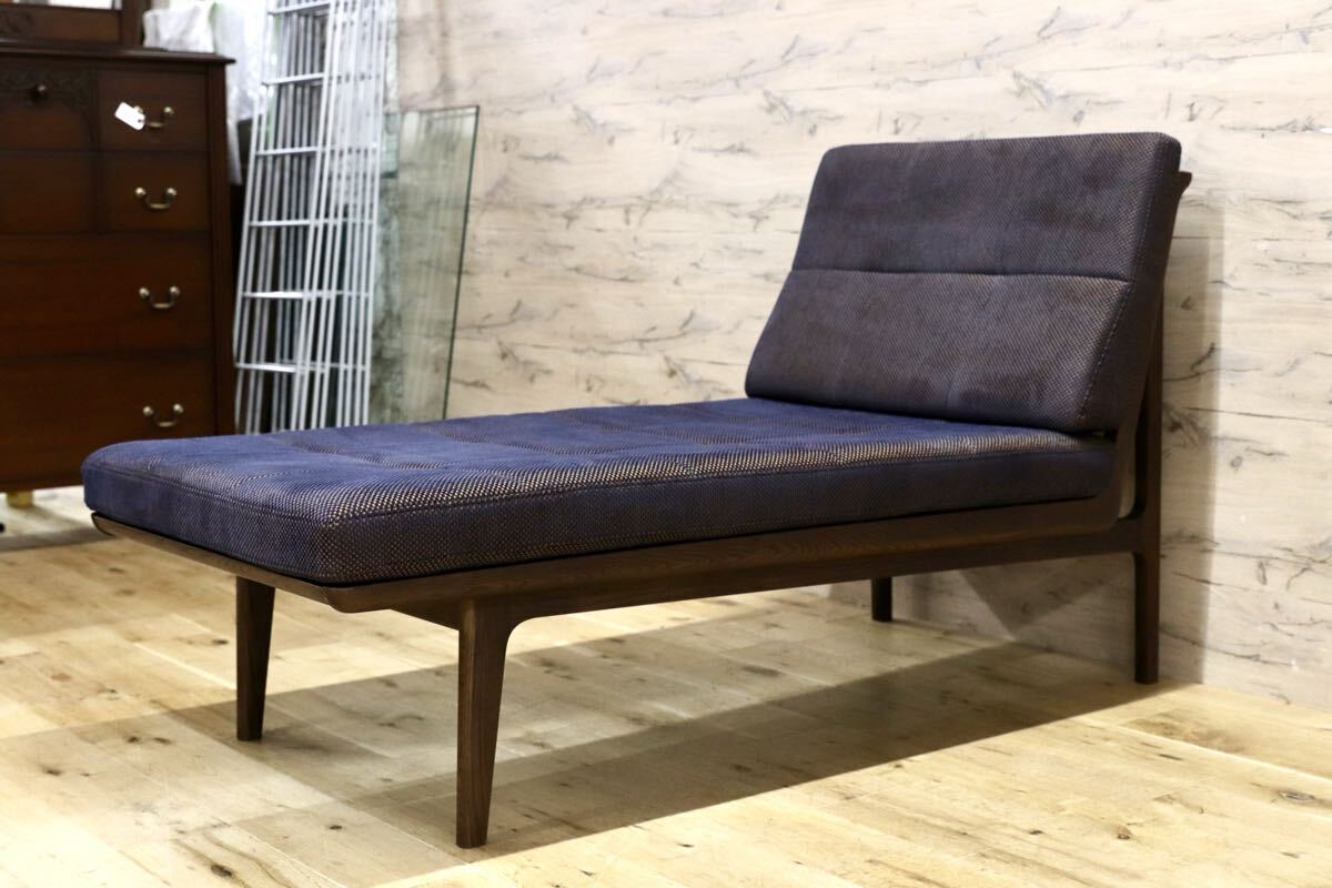 GMJS247J○karimoku / カリモク CW60 シェーズロング カウチソファ 1人掛けソファ シングルソファ オーク材 国産家具 21年製 定価約25万
