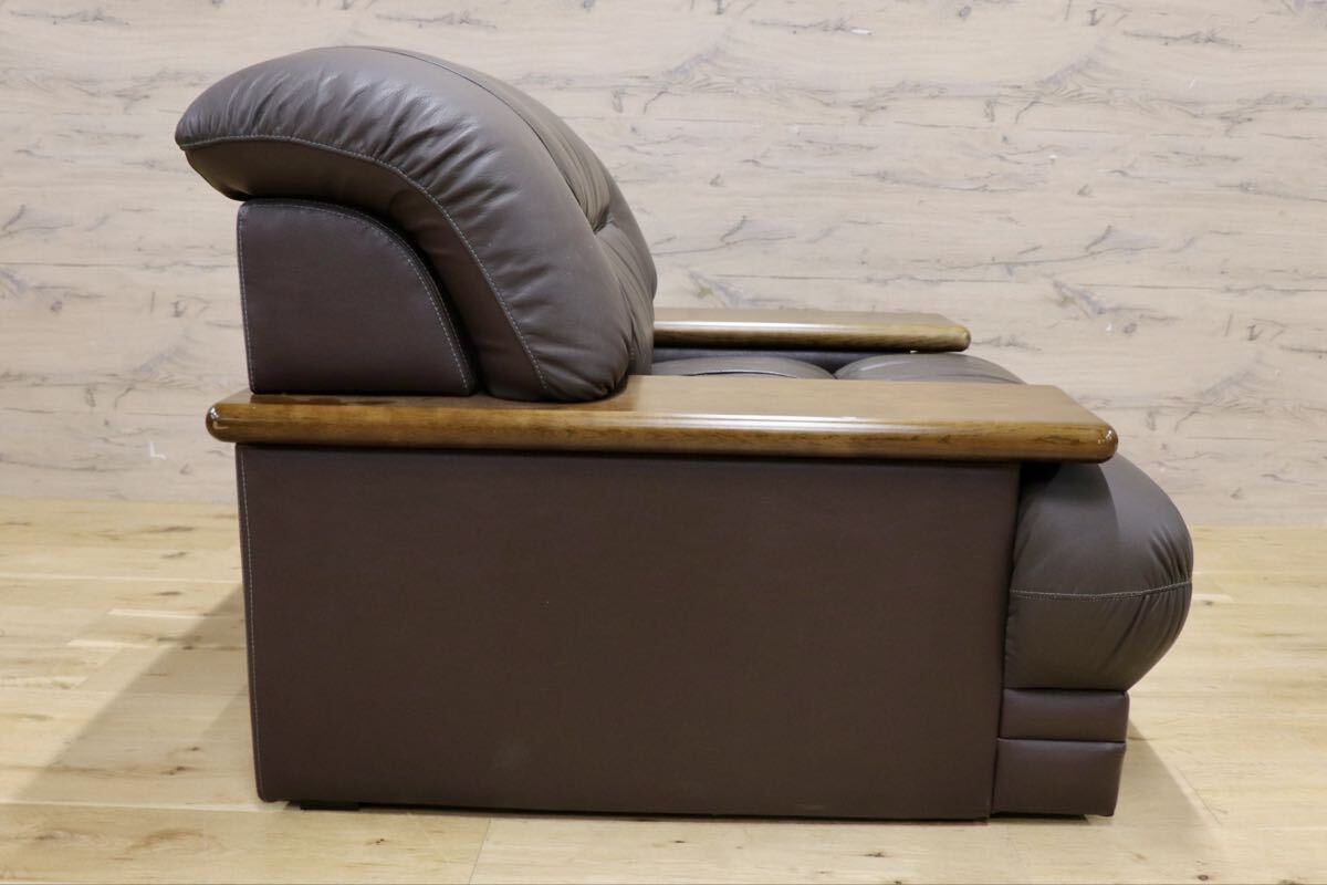 GMJH300B○maruni / マルニ 1人掛けソファ シングルソファ 1pソファ レザー モダン ヴィンテージ レトロ 国産家具