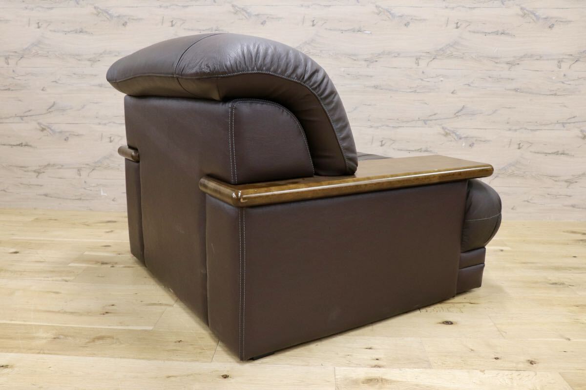 GMJH300B○maruni / マルニ 1人掛けソファ シングルソファ 1pソファ レザー モダン ヴィンテージ レトロ 国産家具