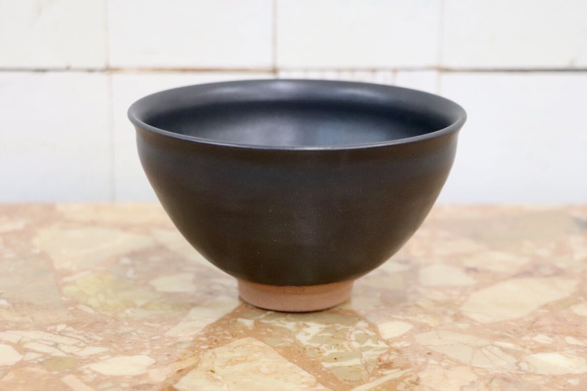 GMJK371AG〇京焼 瑞穂窯 国領寿人 天目茶碗 共箱 茶道具 茶碗 未使用