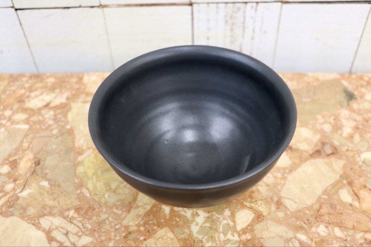 GMJK371AG〇京焼 瑞穂窯 国領寿人 天目茶碗 共箱 茶道具 茶碗 未使用