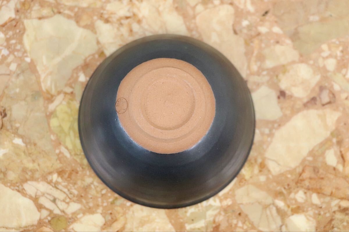 GMJK371AG〇京焼 瑞穂窯 国領寿人 天目茶碗 共箱 茶道具 茶碗 未使用