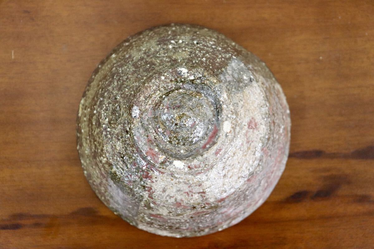 GMJK371AN〇紀州焼 葵窯 二代 寒川栖豊 片身替 茶碗 共箱 栞 茶道具