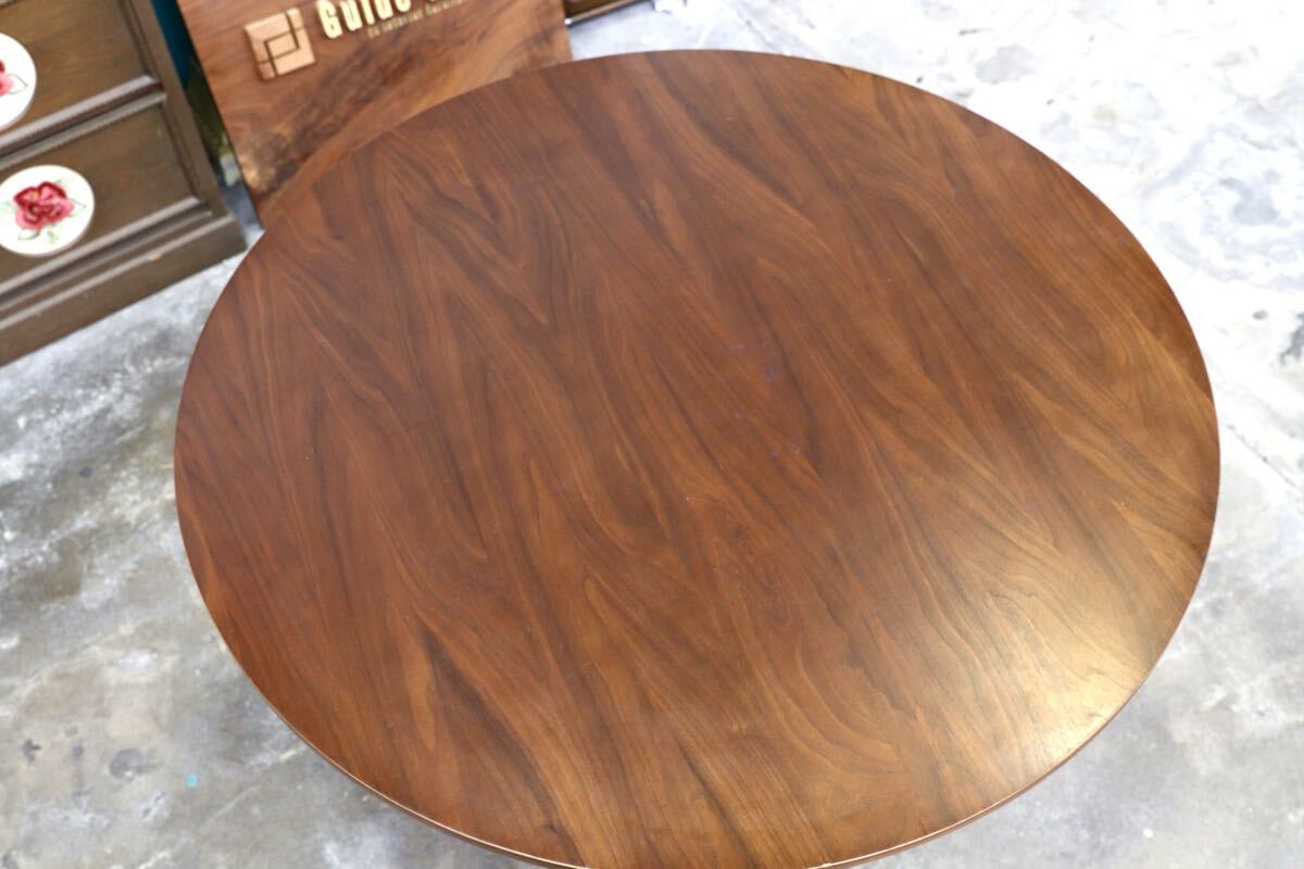 GMJH317○SHIGIYAMA / シギヤマ家具 GRAND STAGE グランドステージ ウォールナット ラウンド昇降テーブル ガス圧式 ダイニングテーブル