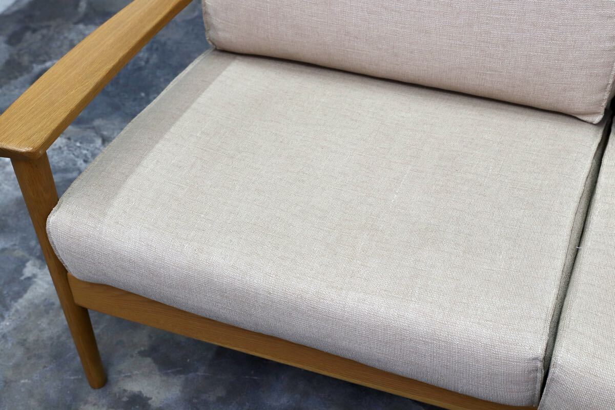 GMJS175○IDC OTSUKA / IDC大塚家具 シネマN 2人掛けソファ オーク材 ファブリック 北欧スタイル