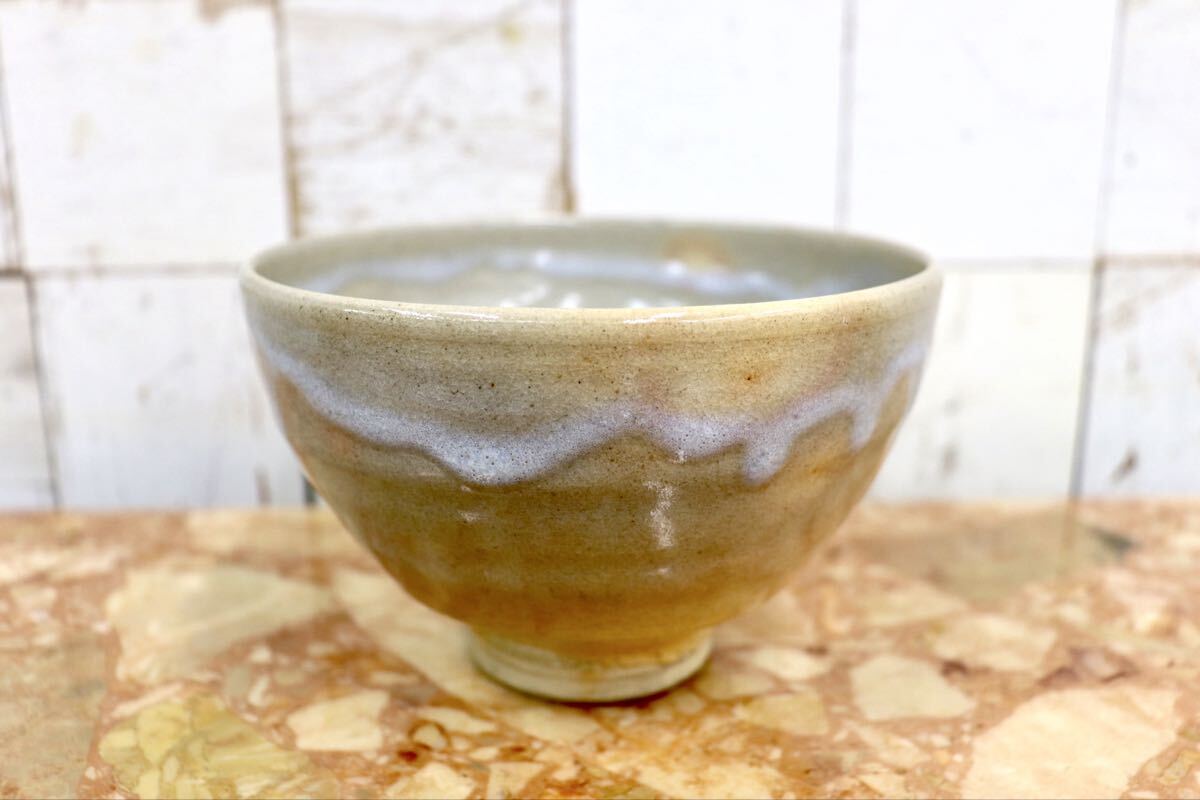 GMJK371AV〇萩焼 泉流山窯造 吉賀大眉 茶碗 抹茶碗 茶道具