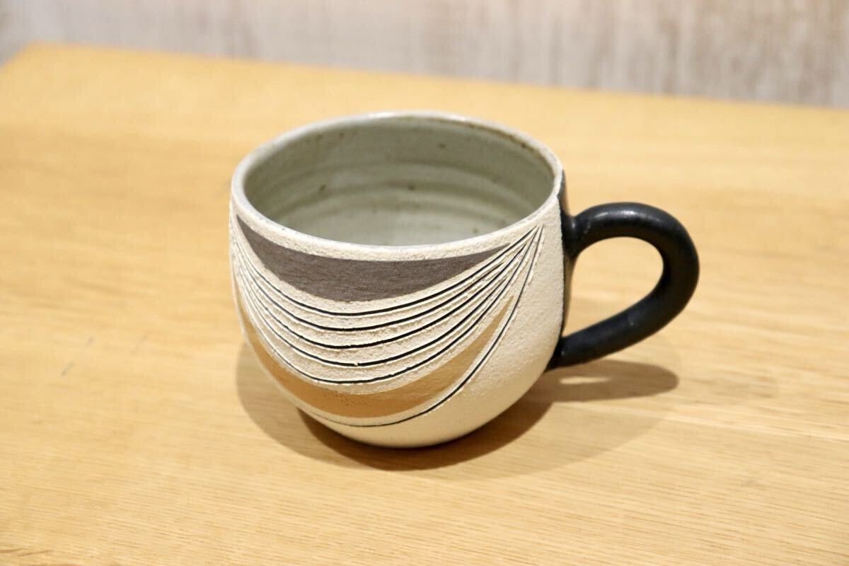 GMIO194B◯市野悟窯 丹波焼 ティーカップ 陶器 カップ 伝統工芸 市野哲次 丹波篠山 未使用