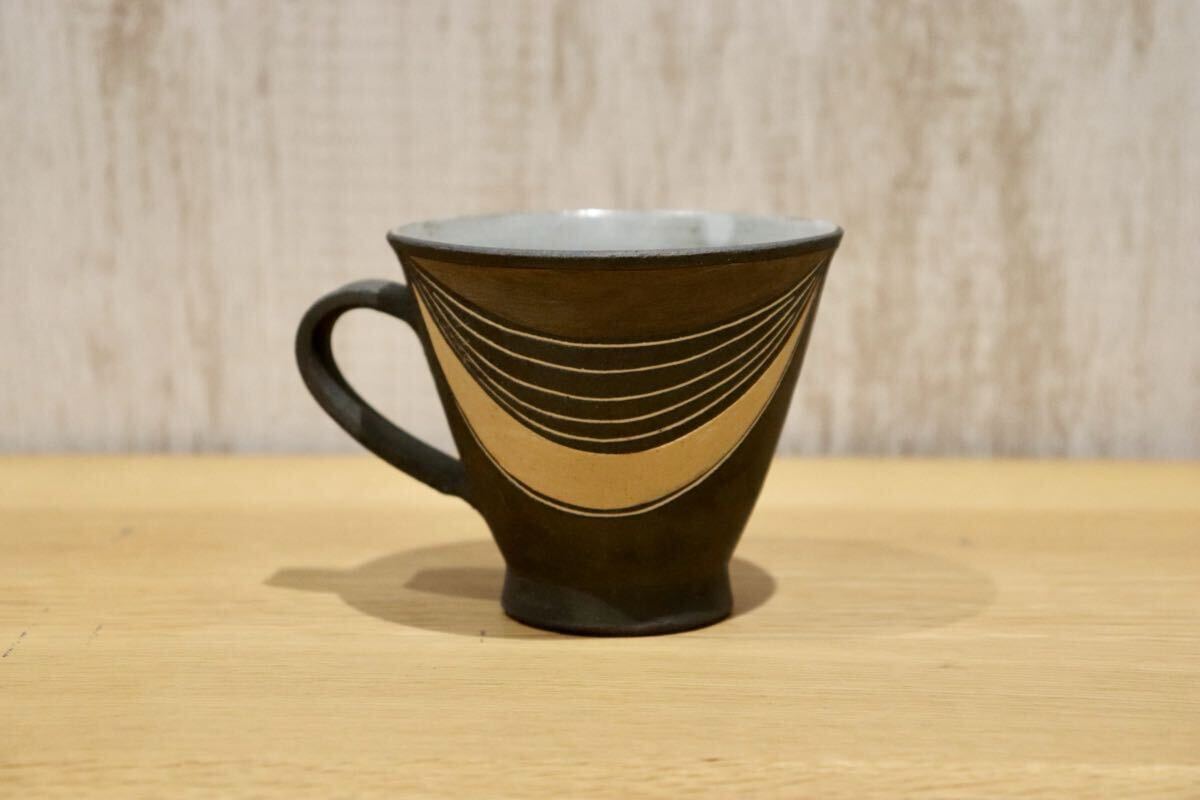 GMIO324A◯市野悟窯 丹波焼 マグカップ 陶器 カップ 伝統工芸 市野哲次 丹波篠山 未使用