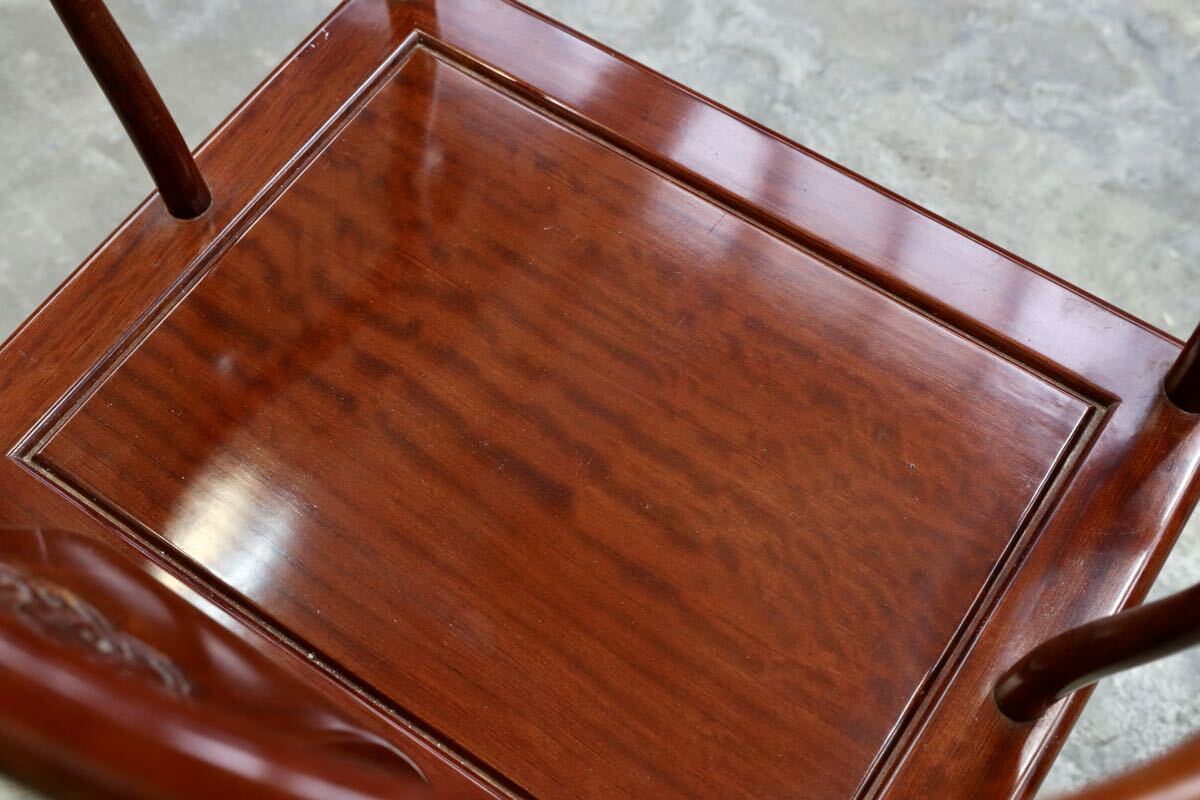 GMJH403B○唐木家具 アームチェア 肘掛け椅子 無垢材 中国美術 高級家具 アジアン ヴィンテージ