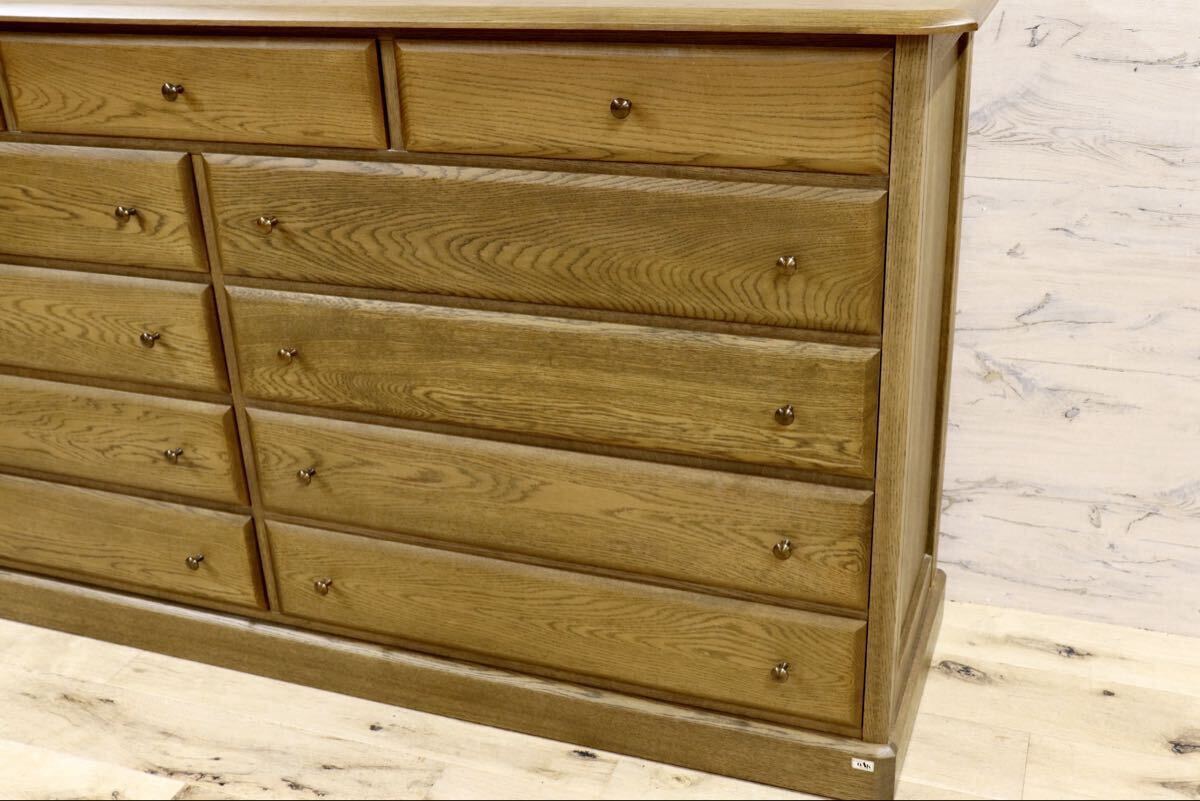 GMIK320B○近藤工芸 / OAK Solid Furniture 北海道旭川 整理タンス チェスト タンス 箪笥 引き出し 楢材 オールド ヴィンテージ 収納家具