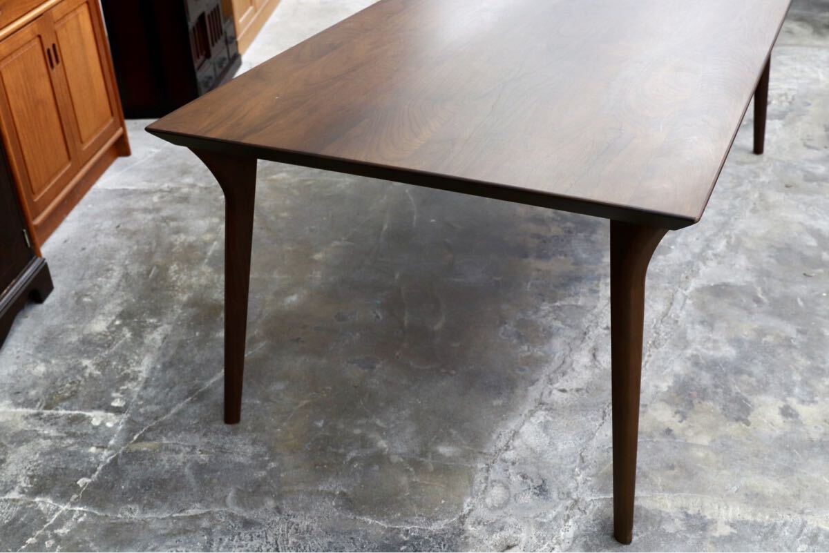 GMIS266○FUJI FURNITURE / 冨士ファニチア Koti コティ ダイニングテーブル 食卓テーブル ウォールナット ウレタン モダン 定価約53.3万