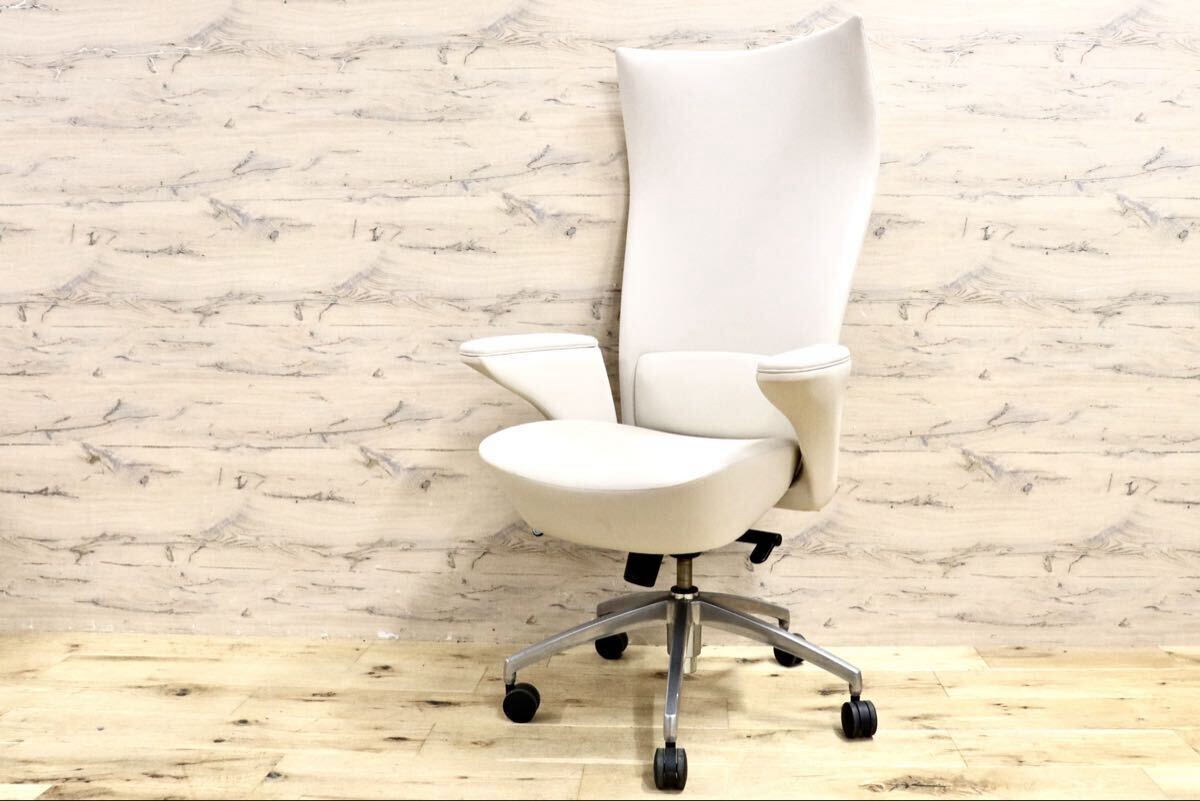 GMIK629E○ITOKI / イトーキ X-4 ハイバック チェア デスクチェア オフィスチェア 書斎椅子 エグゼクティブチェア 合皮 ハイクラスモダン