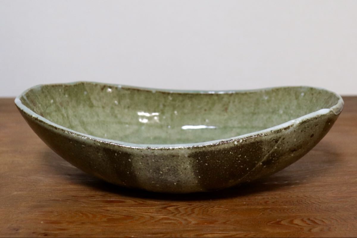 GMIO499D◯丹山窯 丹波焼 皿 楕円 陶器 丹波篠山 伝統工芸 未使用