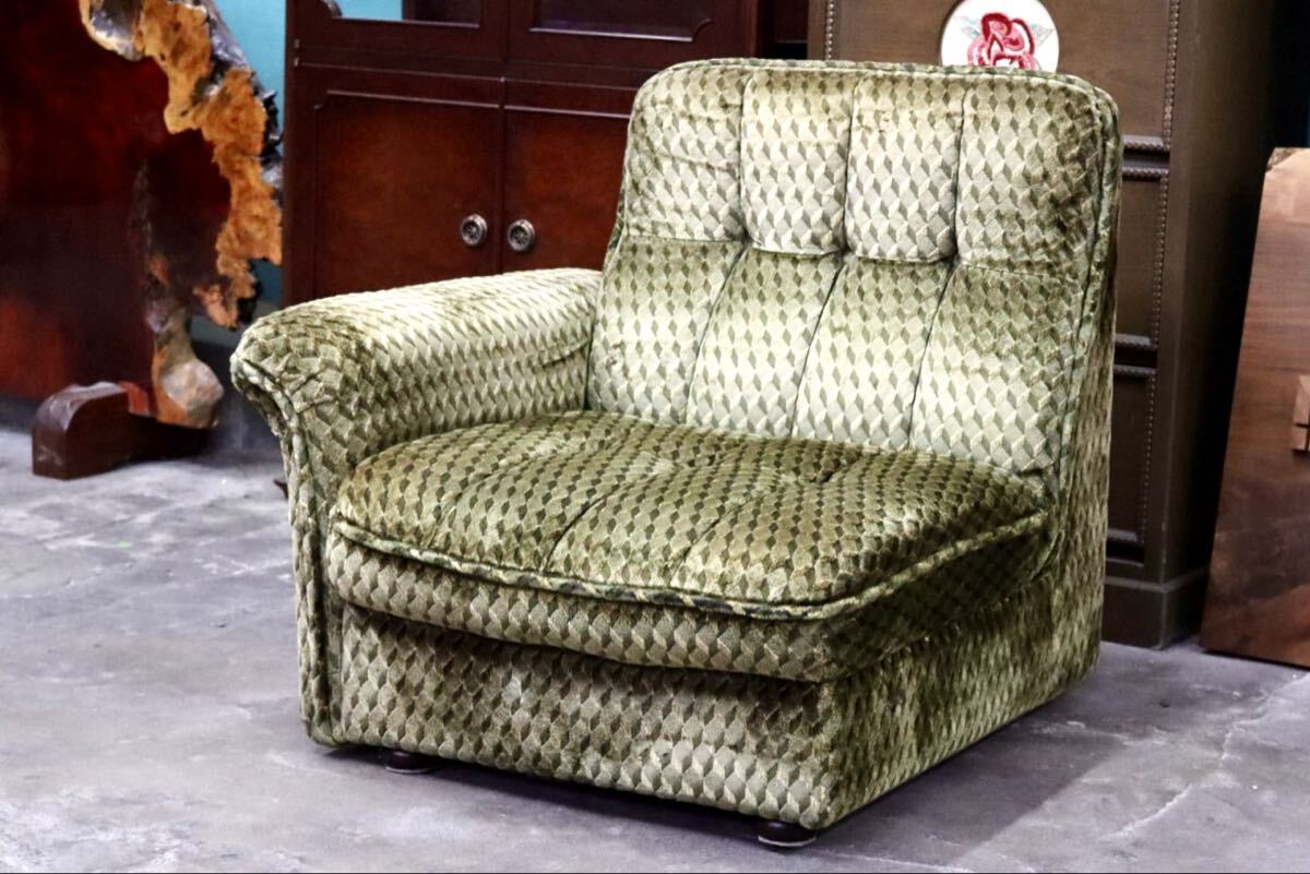 GMJK210H○karimoku / カリモク 1人掛けソファ シングルソファ 椅子 ラウンジチェア ファブリック オールドカリモク ヴィンテージ 国産家具