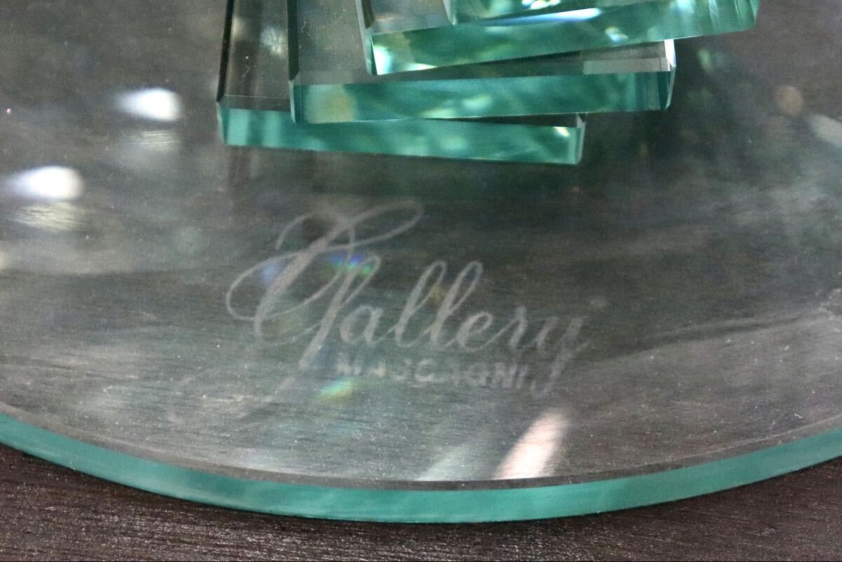 GMJS201○Tonin Casa / トニンカーサ ARIEL アリエル ガラス サイドテーブル イタリア製 デザイナーズ ローテーブル 展示品 定価約24.8万