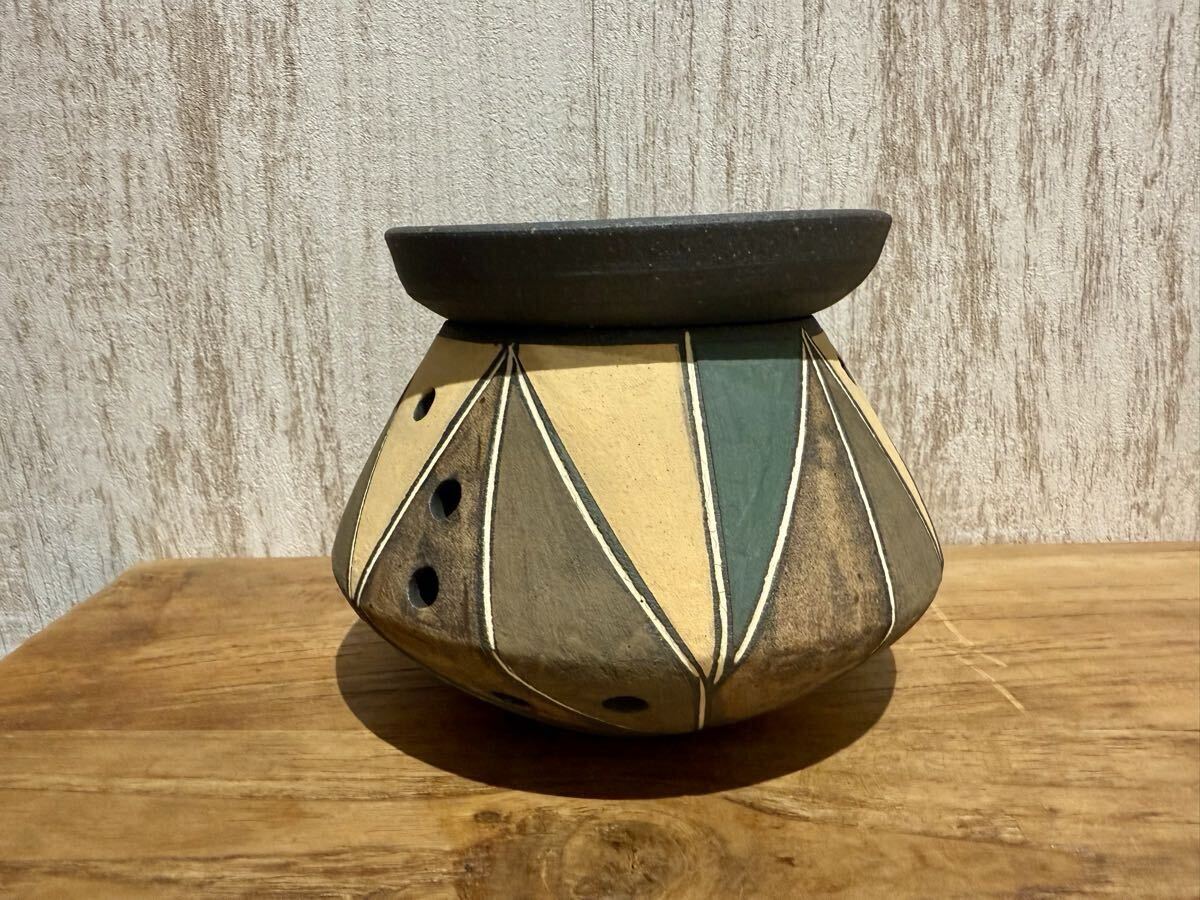 GMIO83○市野悟窯 丹波焼 茶香炉 陶器 工芸品 香炉 市野悟 市野哲次 丹波篠山 未使用
