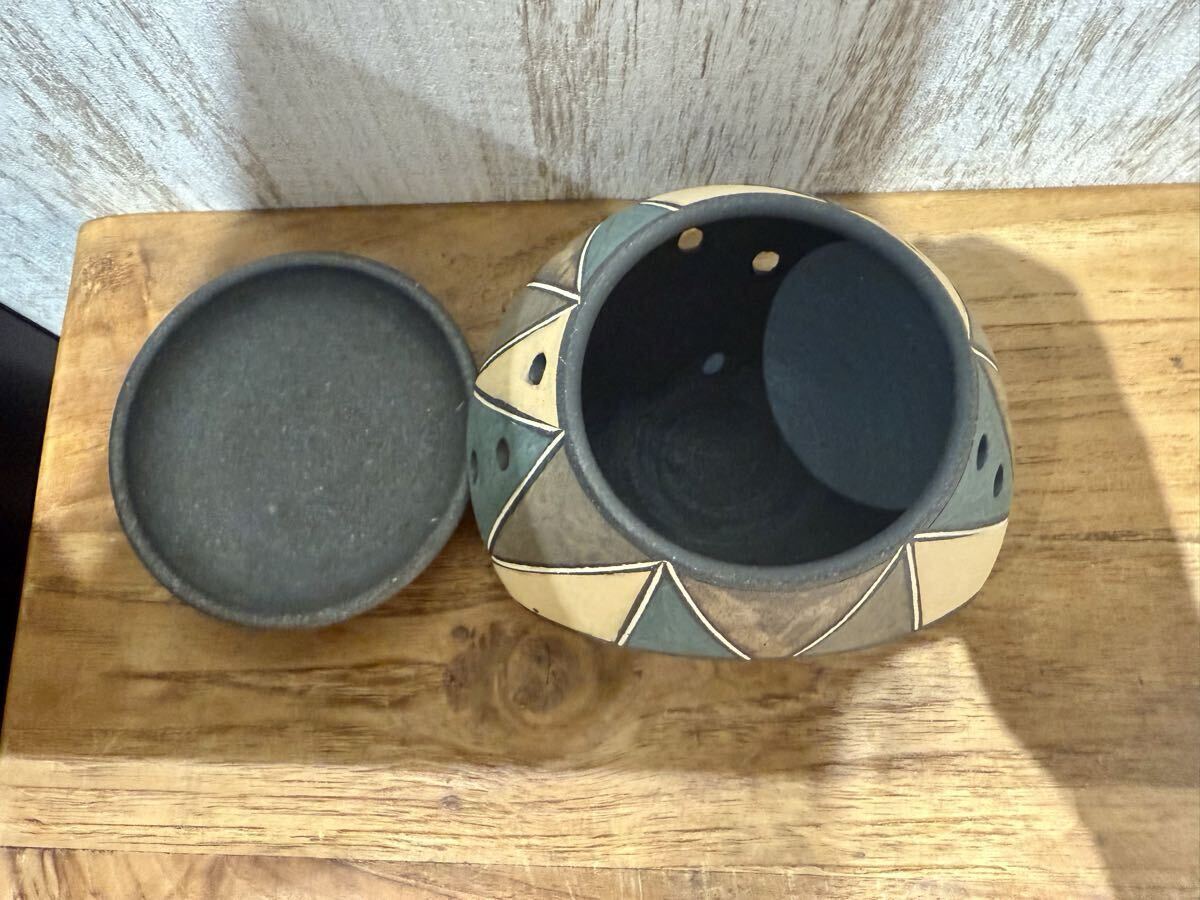GMIO83○市野悟窯 丹波焼 茶香炉 陶器 工芸品 香炉 市野悟 市野哲次 丹波篠山 未使用