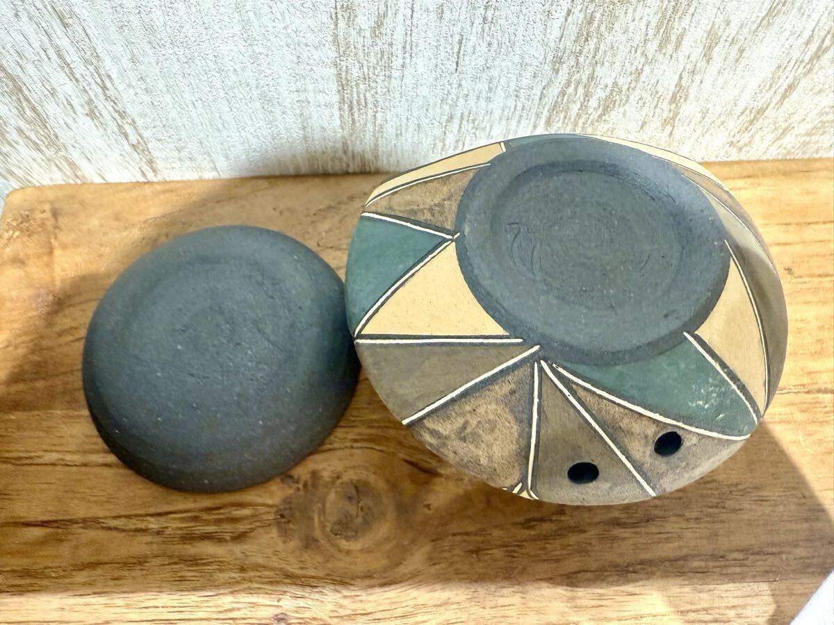 GMIO83○市野悟窯 丹波焼 茶香炉 陶器 工芸品 香炉 市野悟 市野哲次 丹波篠山 未使用