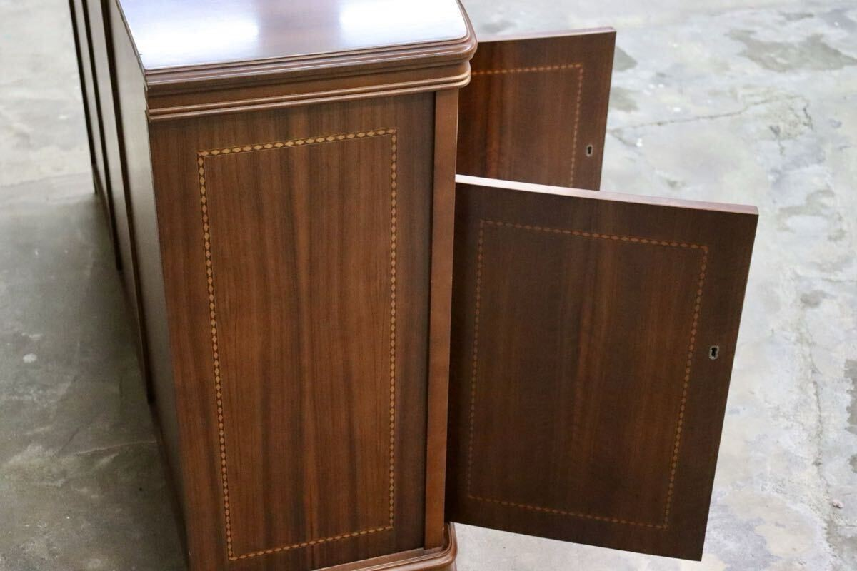 GMIH395○KOHER QC / コヘール サイドボード リビングボード キャビネット マホガニー 象嵌細工 スペイン 最高級 クラシック 飾り棚