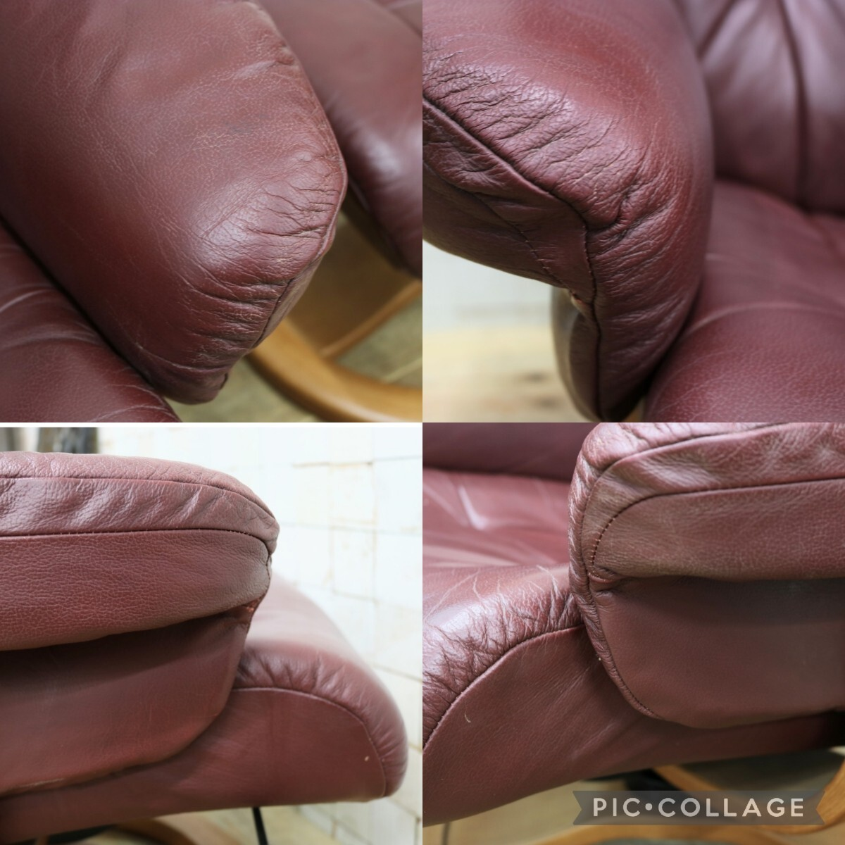 GMIK694○Fjords /フィヨルド SIMMONS シモンズ パーソナルチェア リクライニングチェア シングルソファ オットマン 北欧 ノルウェー 本革