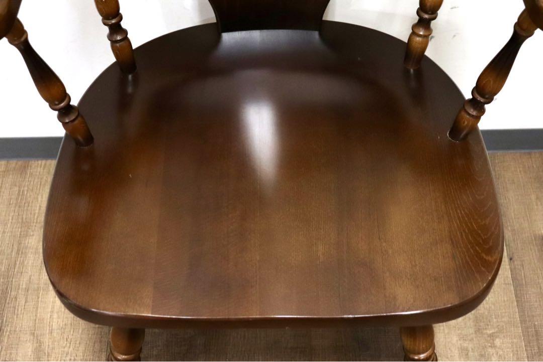 GMHK10B○飛騨産業 / HIDA キツツキ 穂高 アームチェア ダイニングチェア ウィンザーチェア 椅子 ブナ材 レトロ 飛騨家具