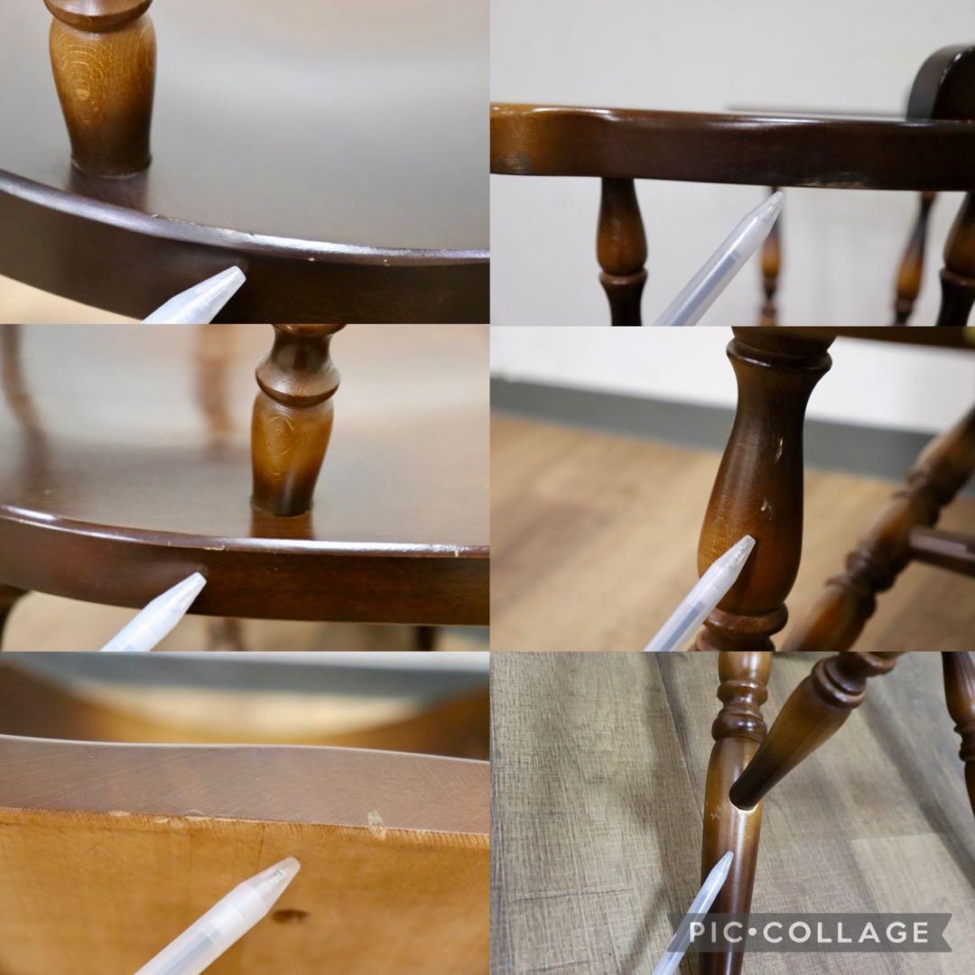 GMHK10B○飛騨産業 / HIDA キツツキ 穂高 アームチェア ダイニングチェア ウィンザーチェア 椅子 ブナ材 レトロ 飛騨家具
