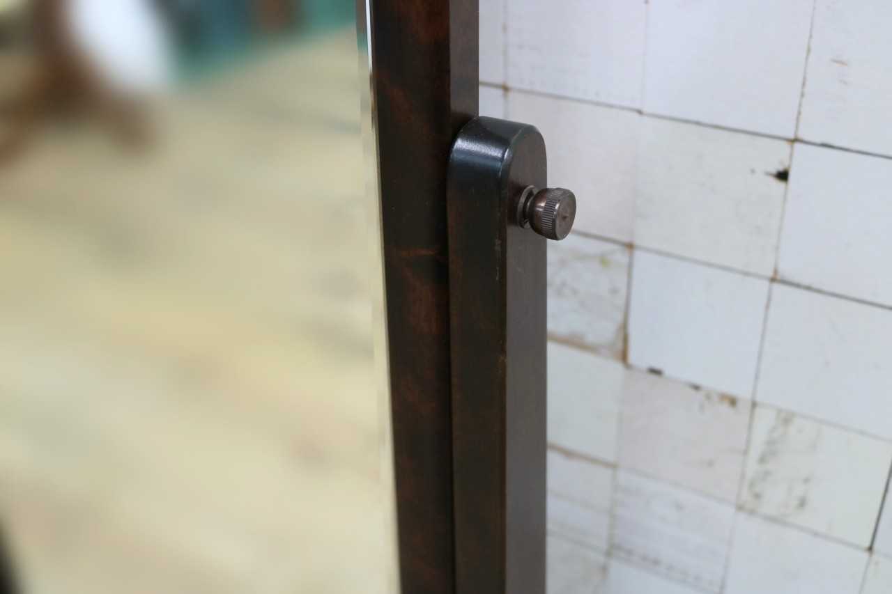 GMIS540○北海道民芸家具 姿見 全身鏡 スタンドミラー ウォールミラー 鏡 和モダン 和家具 樺材 飛騨 伝統工芸 定価約10万