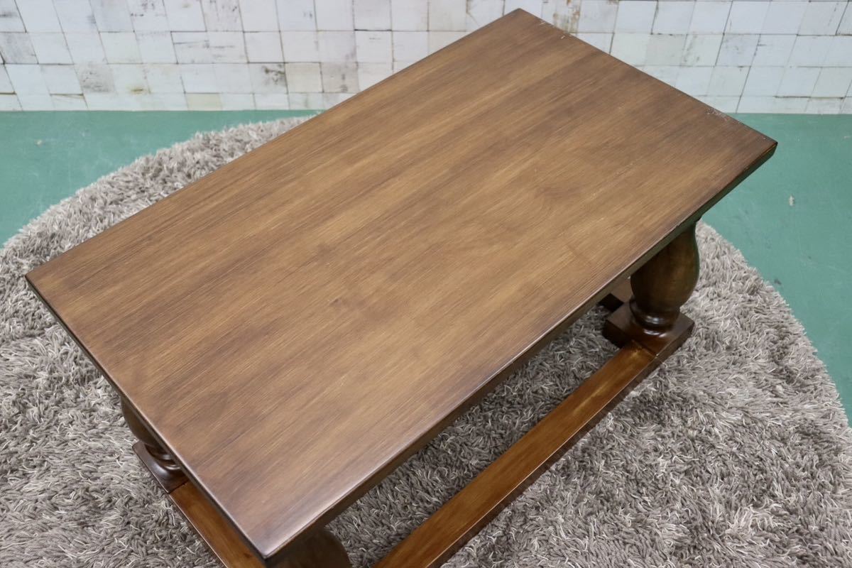 GMFS399J○アンティーク調 センターテーブル 飾り台 店舗什器 作業台 陳列台 ディスプレイテーブル バルボスレッグ