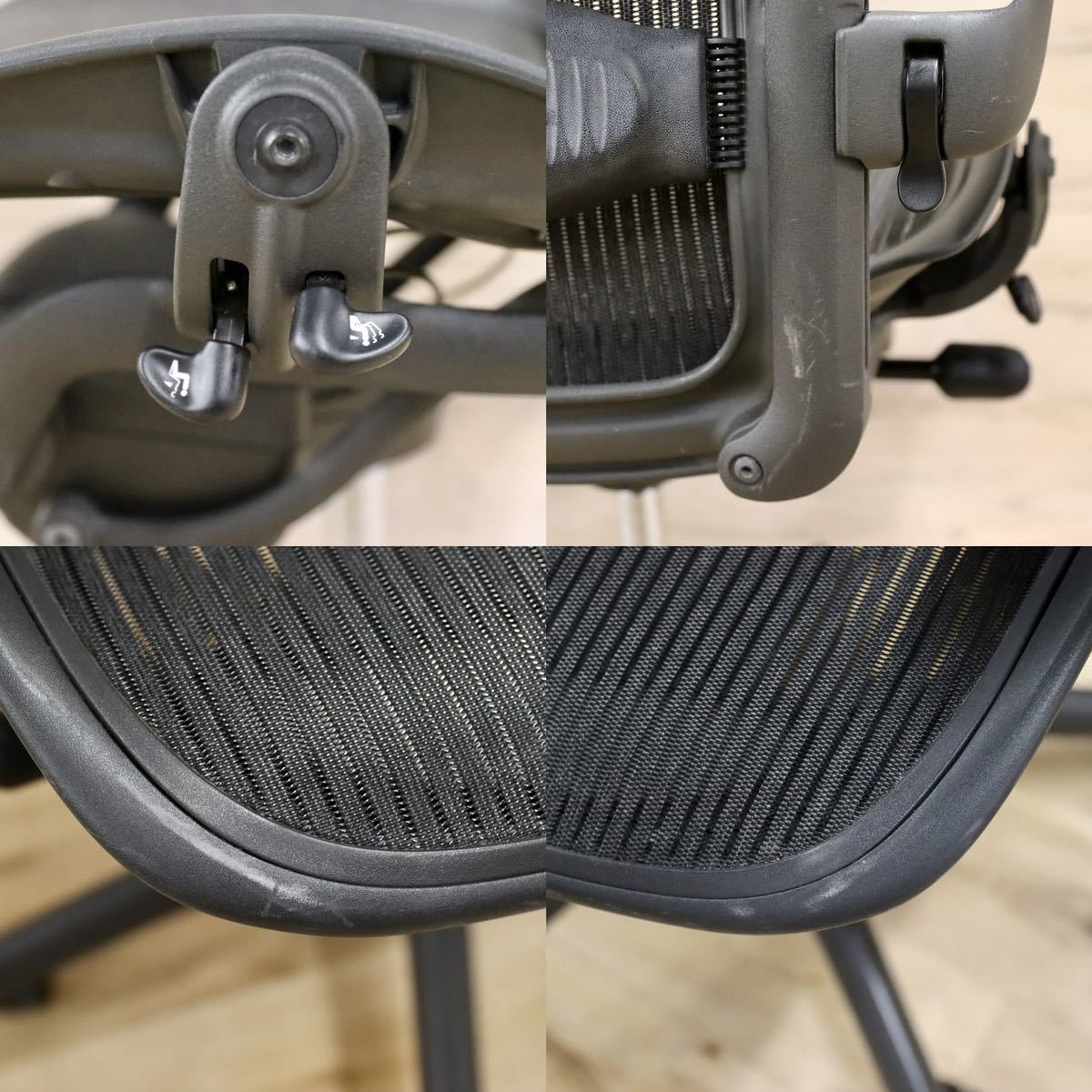 GMFF56○Herman Miller / ハーマンミラー アーロンチェア AERON Bサイズ デスクチェア オフィスチェア 書斎椅子