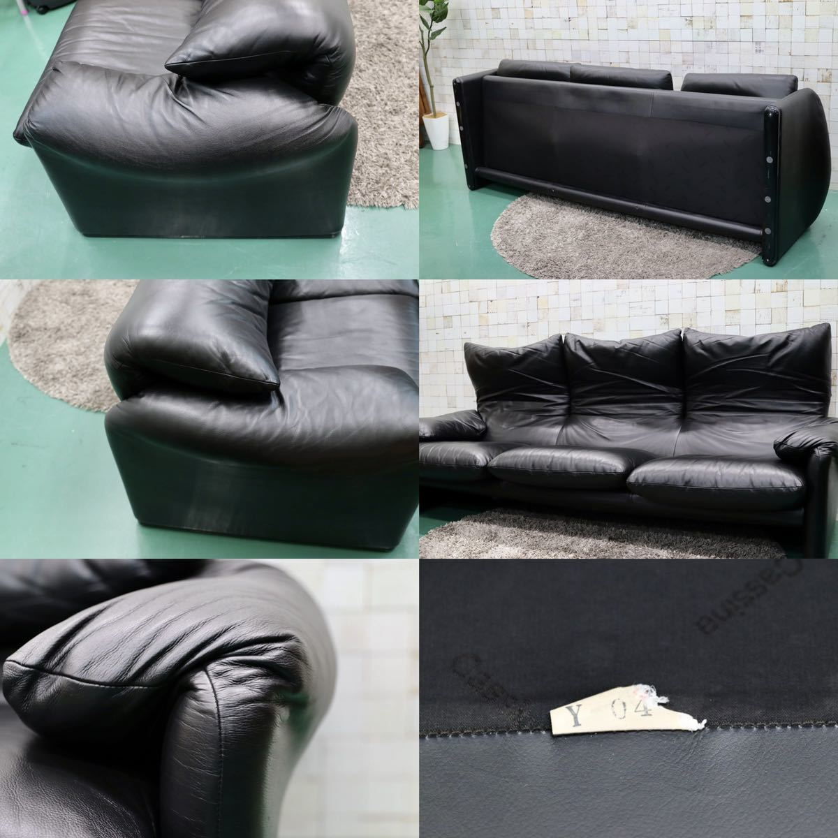 GMFK728○Cassina / カッシーナ 675 MARALUNGA マラルンガ 3人掛け 