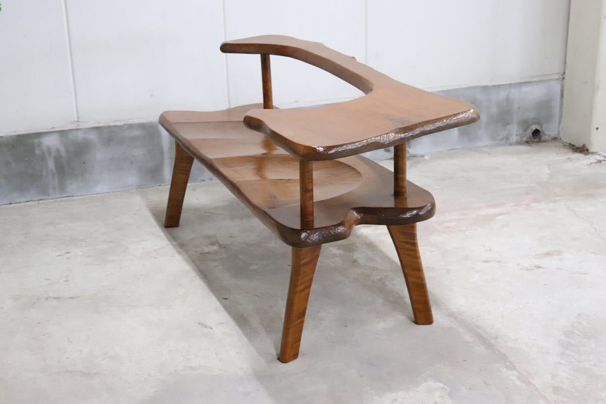 極上逸品 Fukugi 鹿児島 作家 作品 ベンチ 椅子 長椅子 無垢 木製椅子 工房 特注 希少 gmck125