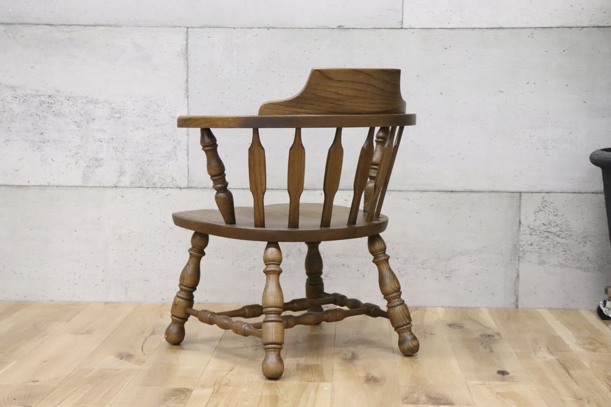 新品お得スモーカーズボウ アームチェア 無垢材 英国 カントリー スタイル アンティーク 椅子