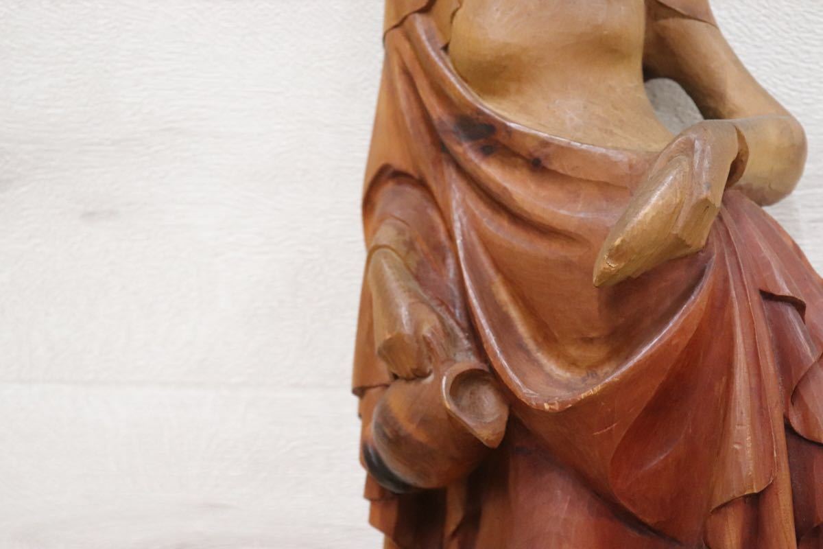 gmbp2 ○ マリア像 木彫 彫刻像 女性 オーストラリア 作家作品 壁掛 インテリア オブジェ