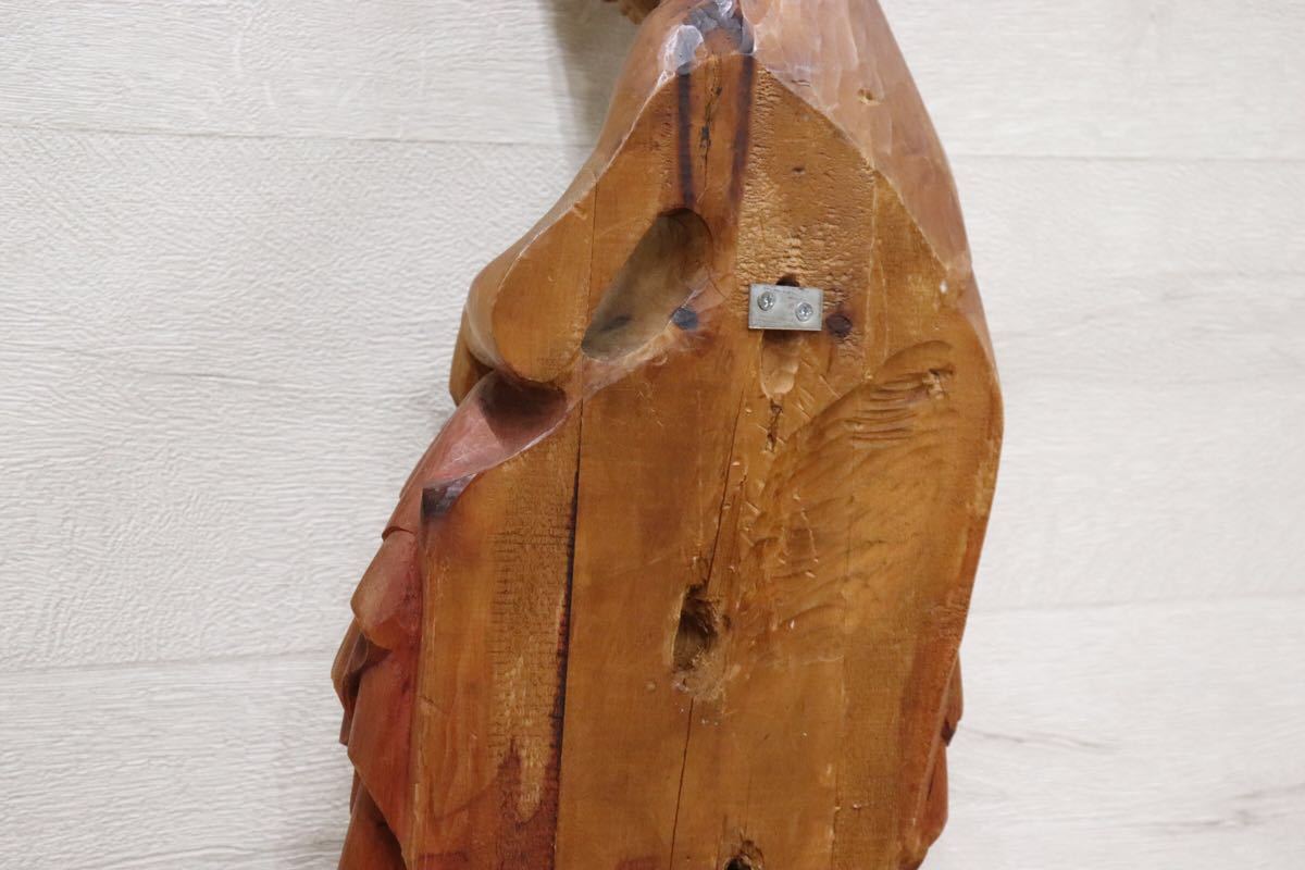 gmbp2 ○ マリア像 木彫 彫刻像 女性 オーストラリア 作家作品 壁掛 インテリア オブジェ