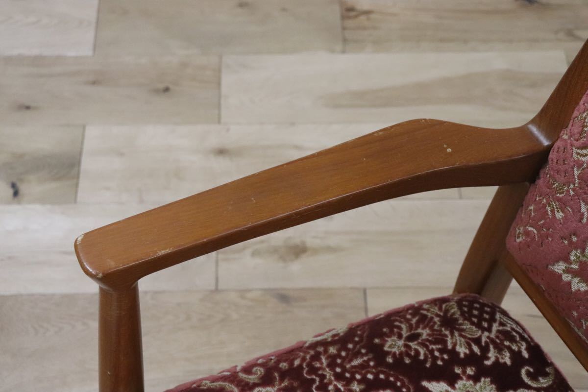 gmct294 ○ 北欧 ヴィンテージ スタイル アームチェア 椅子 安楽椅子 英国 デンマーク ビンテージ チーク無垢材