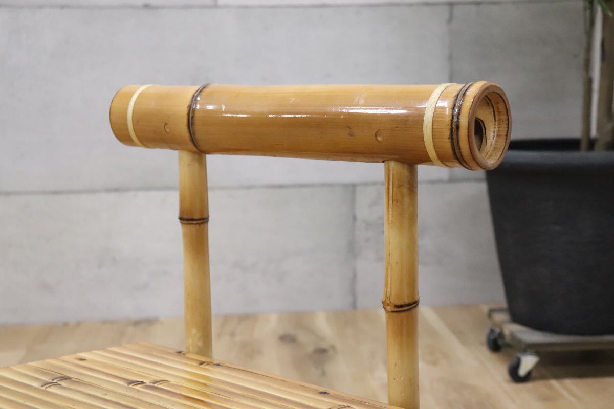 GMDK80B ○ 梅里竹芸 テーブル 机 椅子 スツール 3点セット 工芸品 