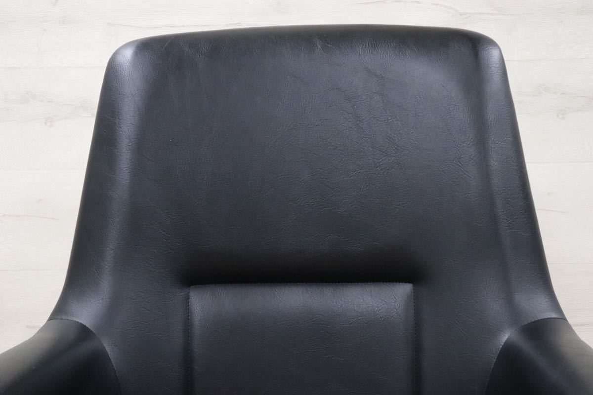 GMDTS55E○ karimoku / カリモク デスクチェア ワークチェア 作業椅子 黒 ブラック 合皮 書斎 事務 オフィス チェア