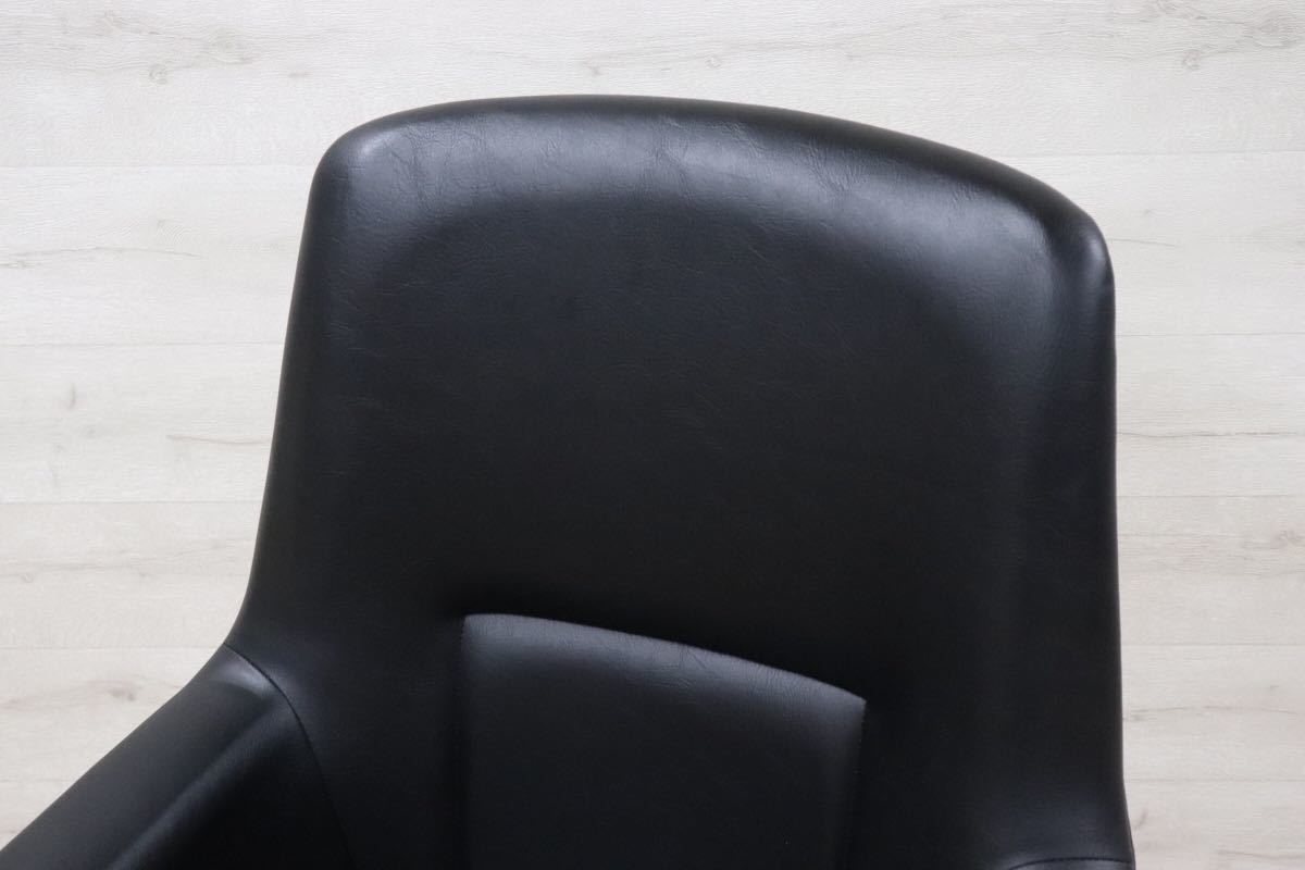 GMDTS55I○ karimoku / カリモク デスクチェア ワークチェア 作業椅子 黒 ブラック 合皮 書斎 事務 オフィス チェア