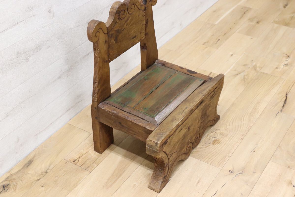 セール得価GMEK145アジアン 民芸家具 椅子 チェア オブジェ アンティーク 古木 ダイニングチェア