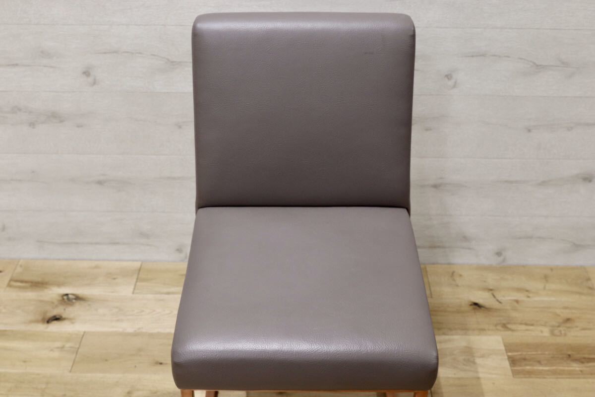 GMEK437○IDC大塚家具 ダイニングチェア 椅子 2脚セット 合皮 レザー スチール インダストリアル デザイナーズ